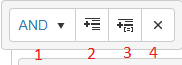 Filter controls for setting Rules for a participant.