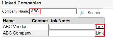 Name in Linked Company Search
