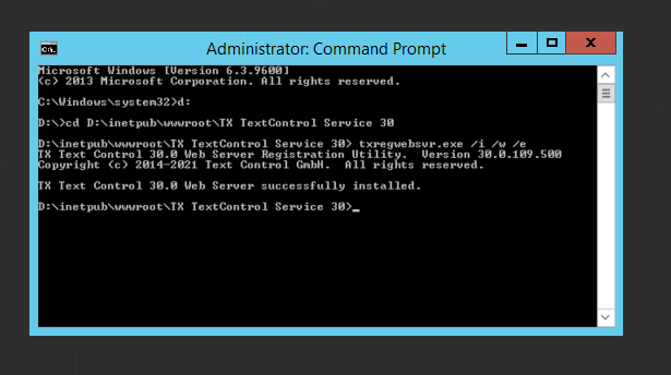 Administrator Command Prompt  Example
