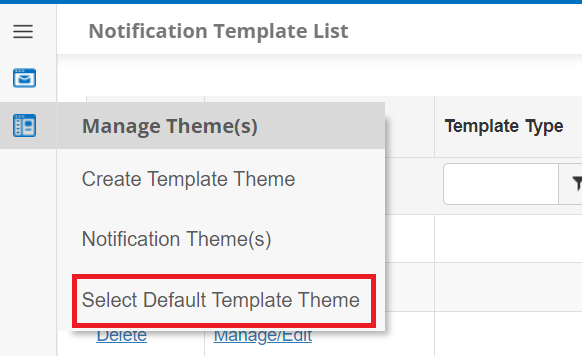 Select Default Theme