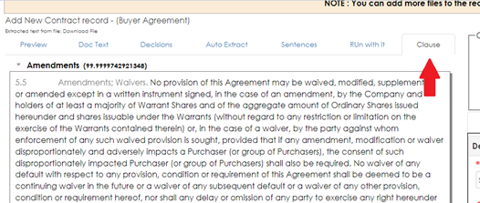 Extracted Clauses