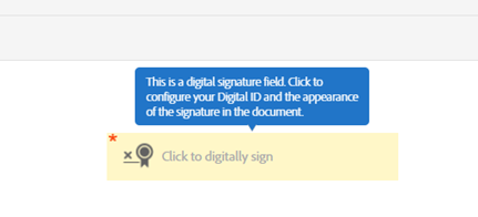 Cloud Signature, Digital Signature place holder