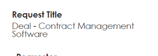 Contract Insight Request Title 