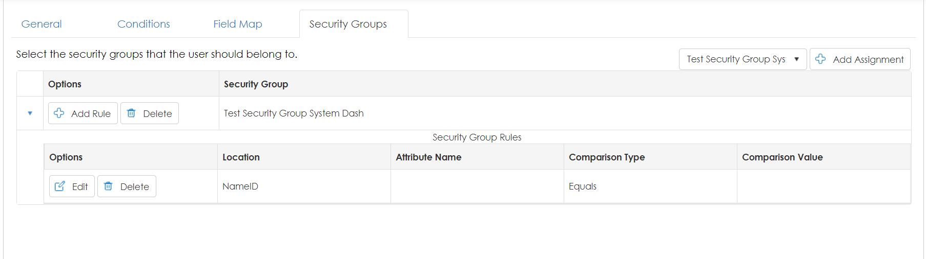 Definitions - Security Group