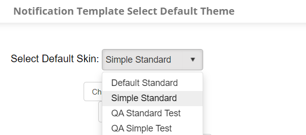 List of options to set for default theme