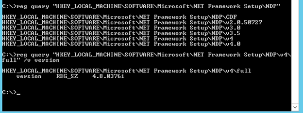 Version Check of ASP.NET Framework