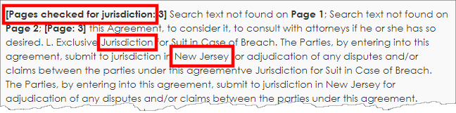 Pages checked for jurisdiction