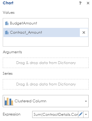 Drag fields from left menu to Data Sources box