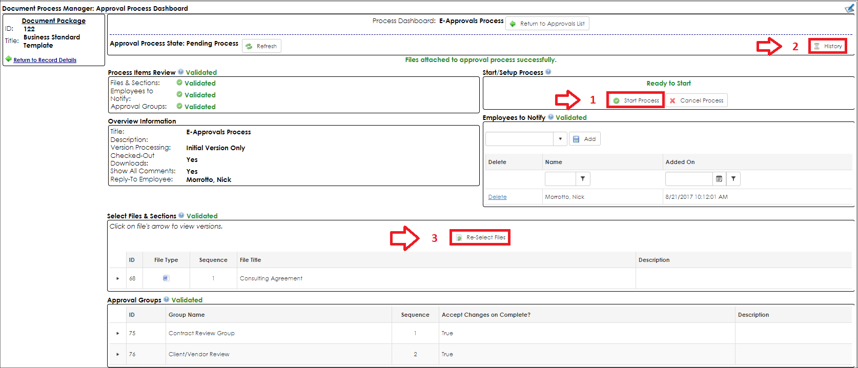 Approval Process Dashboard