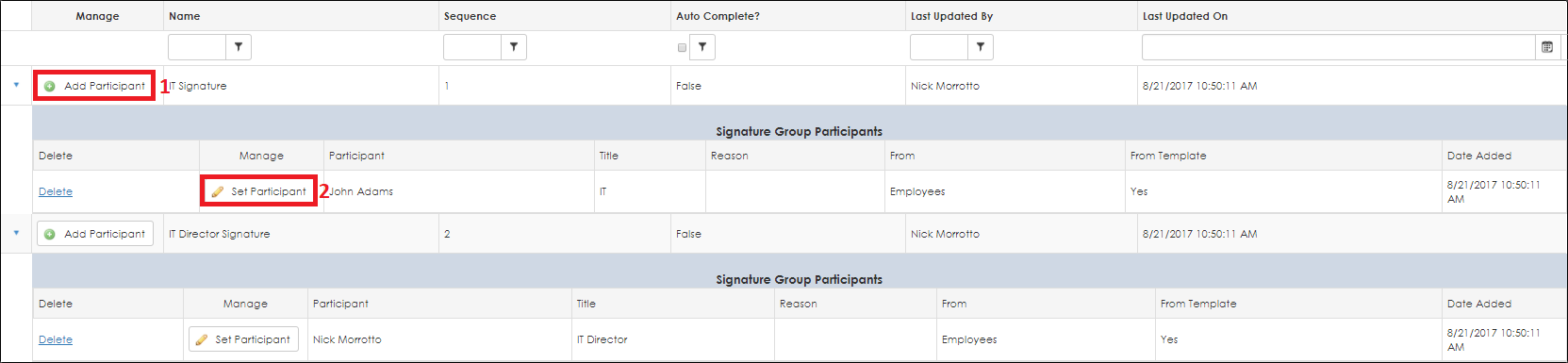 Signature Process on Grid