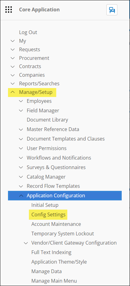 Application Configuration