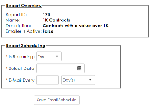 Report Scheduling