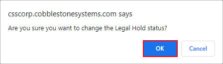 Legal Hold Prompt