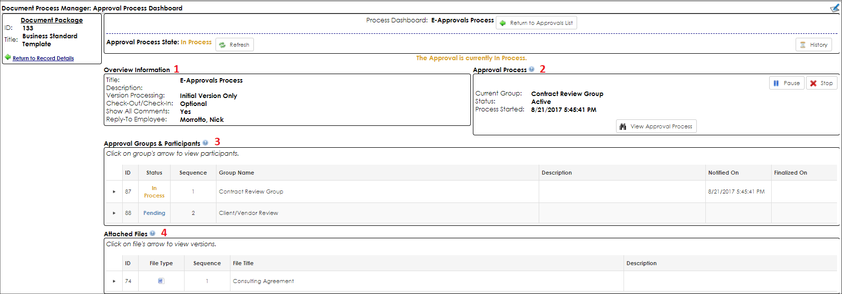 E-Approval Dashboard