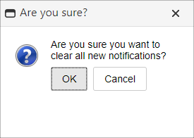 Confirmation of clearing notifications