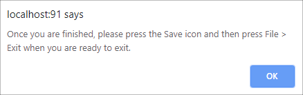 Once finished press the Save icon popup