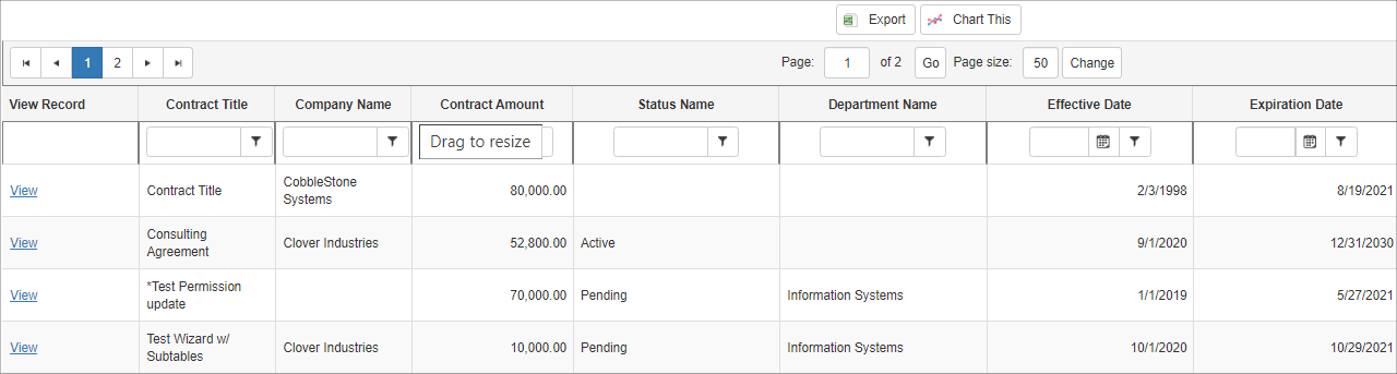 Ad-Hoc Report Grid Columns