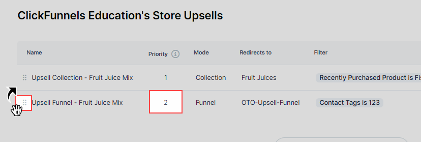 Prioritizing Store Upsell