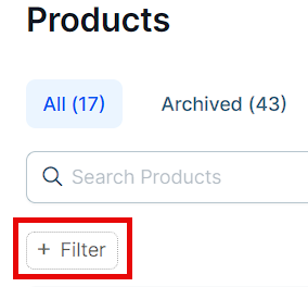 filter products