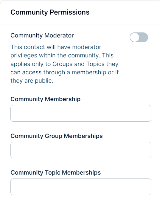 Community Permissions