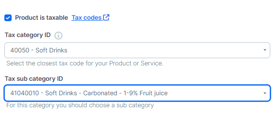 Image showing product tax overview