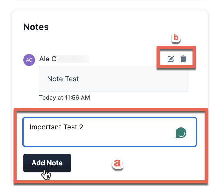 Notes Area