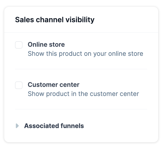 Sales Channel Visibility