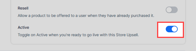Ensure Store Upsell is Active