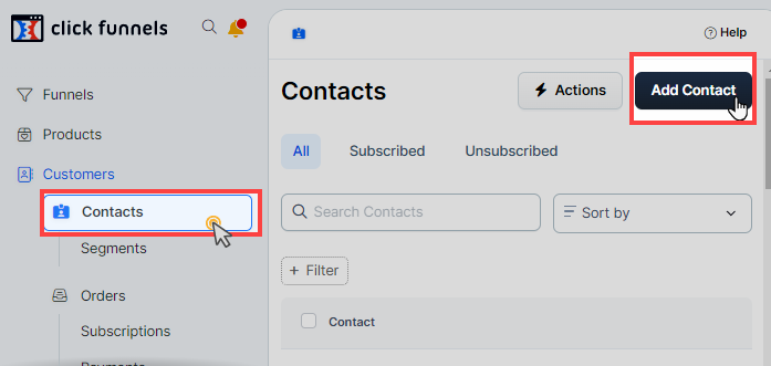 Add a new contact