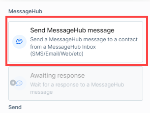 Send MessageHub Message Step