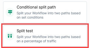 Adding Split Test step