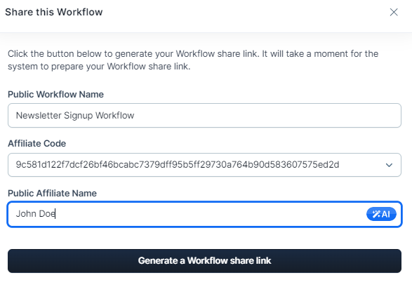 Configure Share Settings