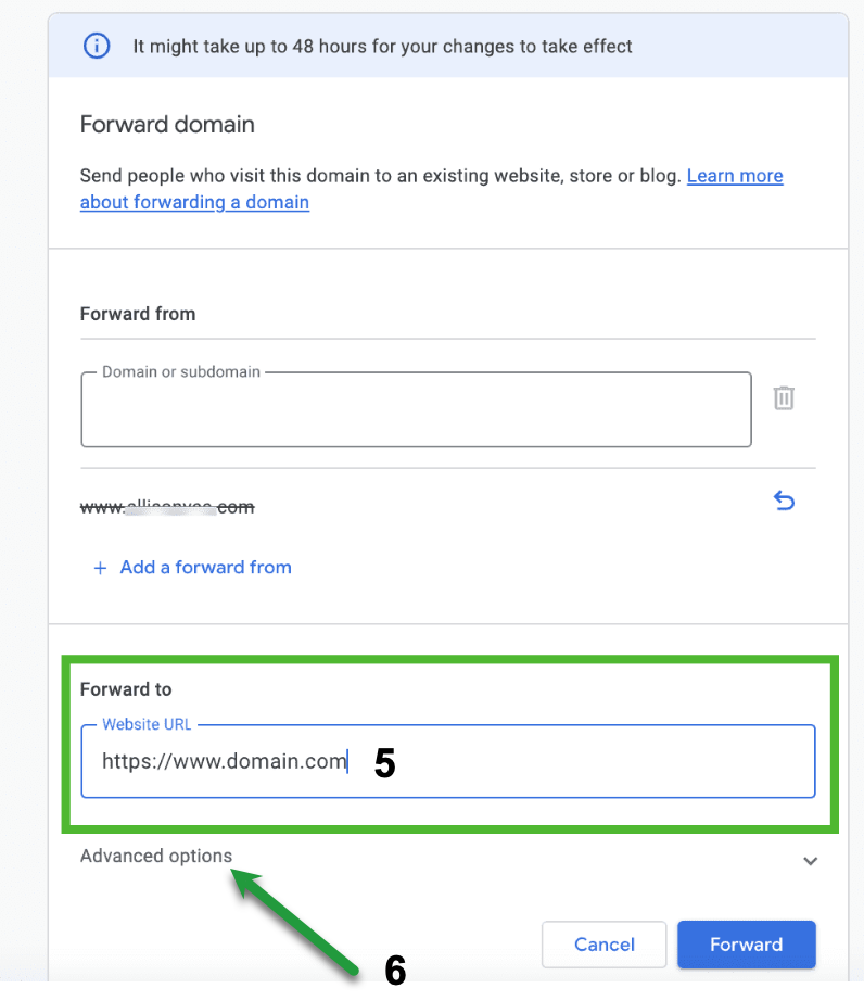 Google Domain Forwarding