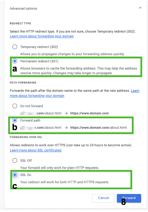 Google Domain Forwarding