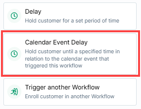 Calendar Event Delay Step