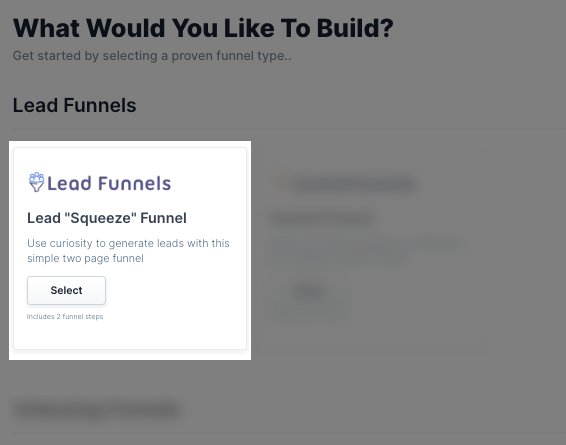 Funnel templates