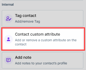 Contact Custom Attribute Step