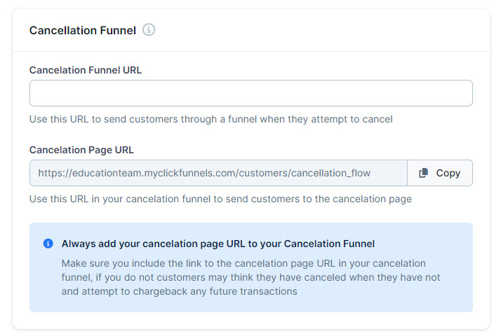 Products - Cancellation Funnel