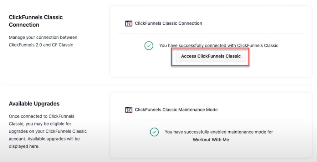 Access ClickFunnels Classic