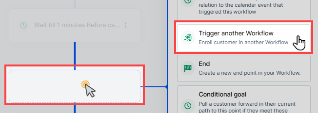 Add Trigger Another Workflow Step