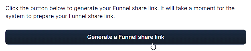 Generate your Funnel share link screenshot.