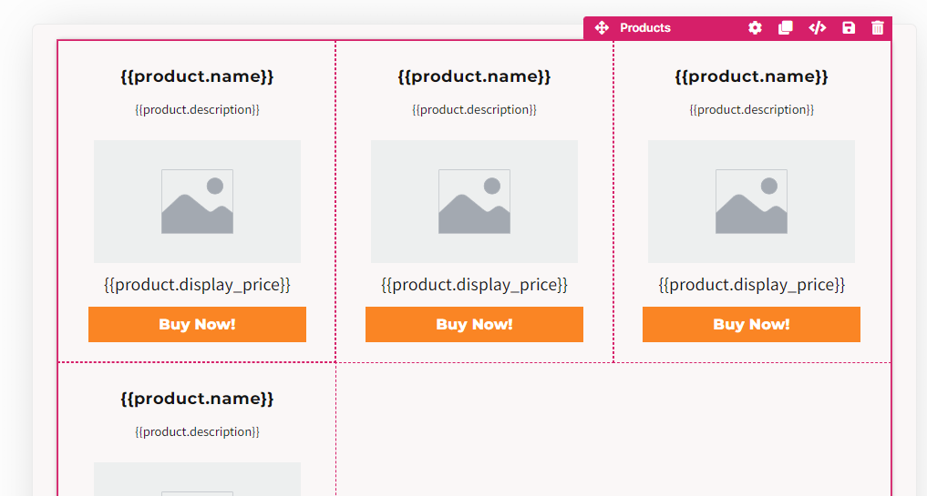 Advanced Products Elements in the Container