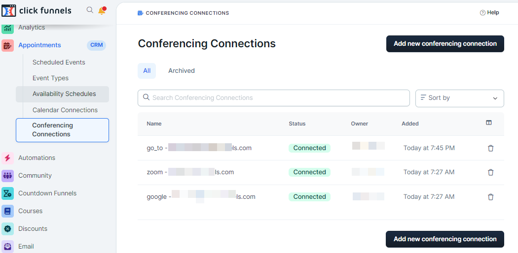 Conferencing Connection Overview