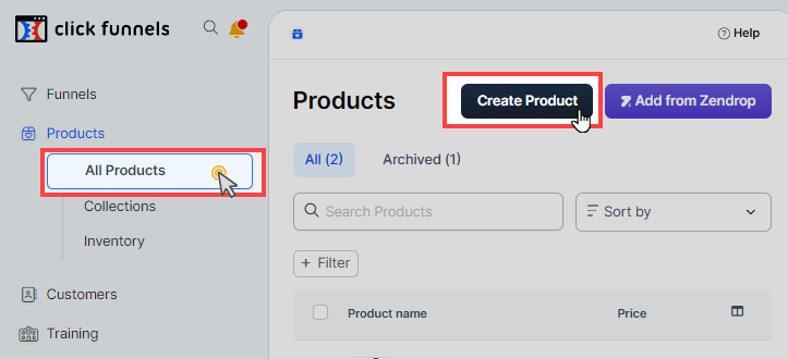 Create Product