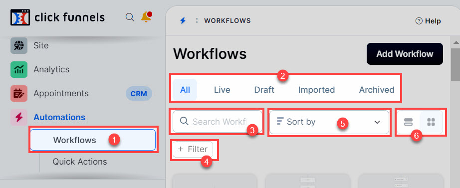 Viewing All Workflows