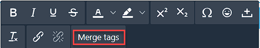 Merge tags button