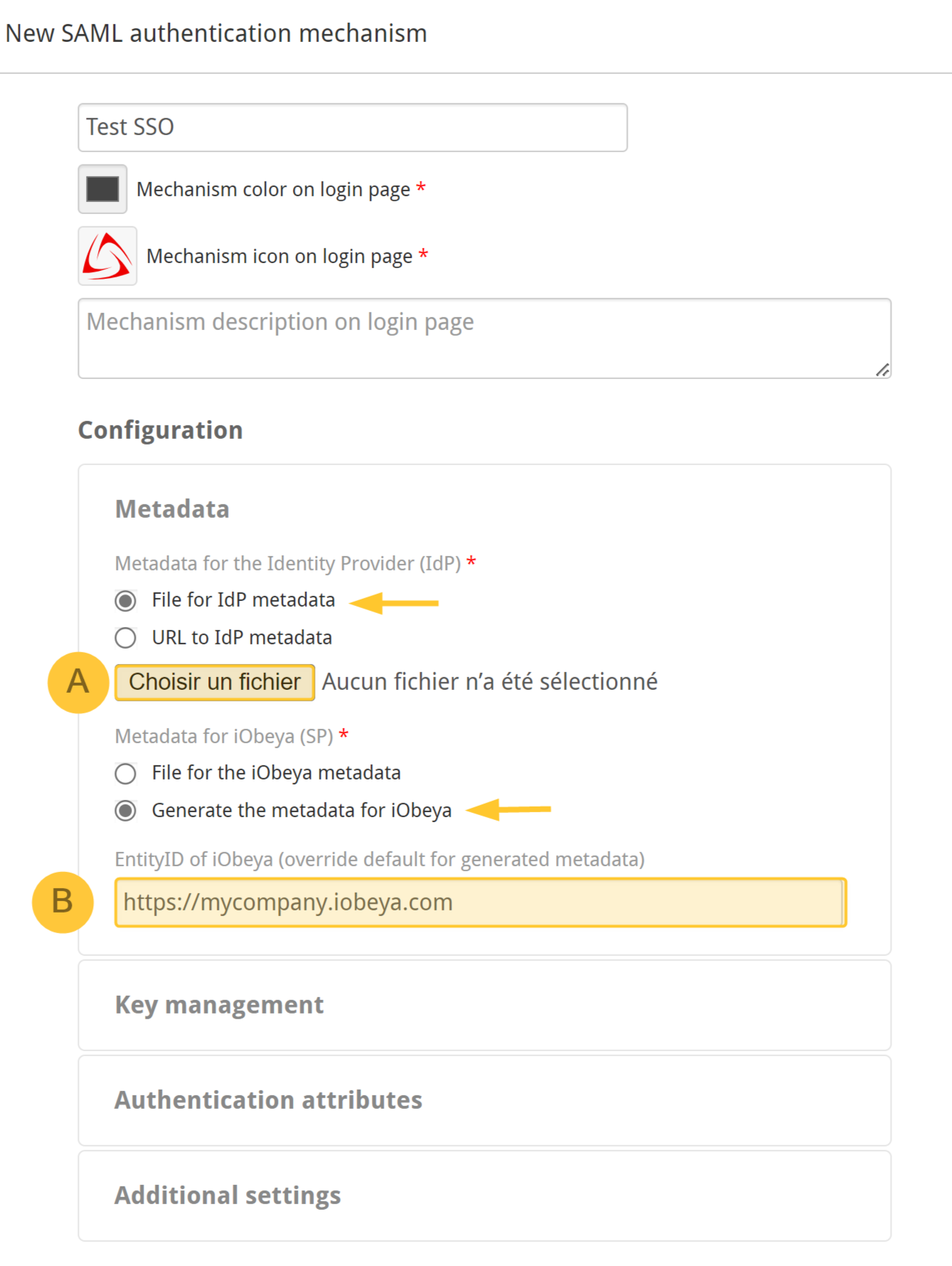 SSO - configuring the SAML credential mechanism 3