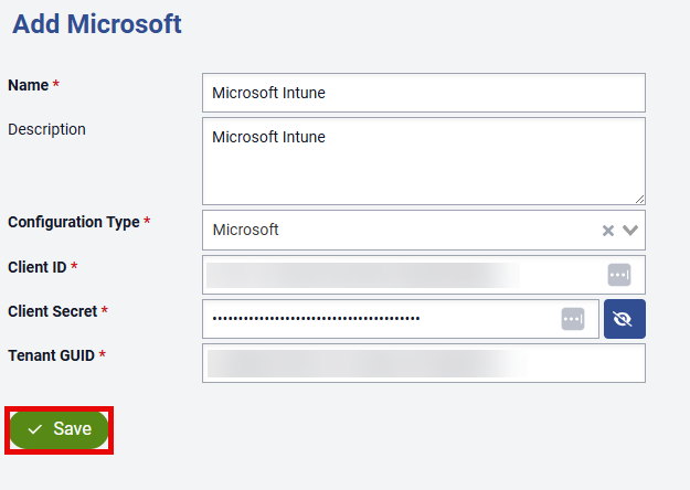 API Configuration
