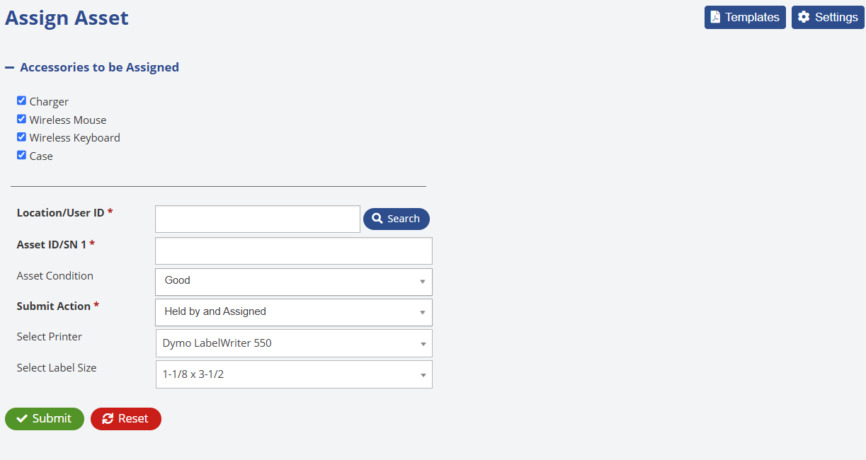 Assigning a Single Asset