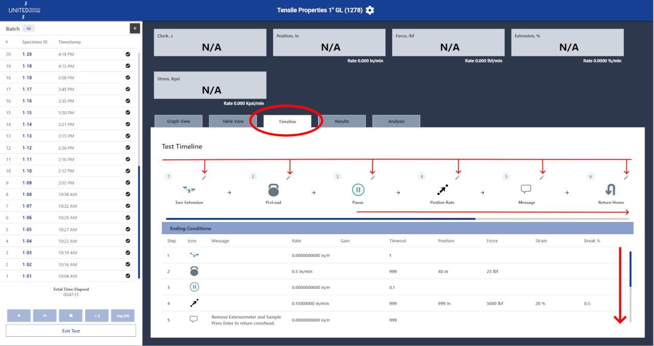 Timeline View Tab